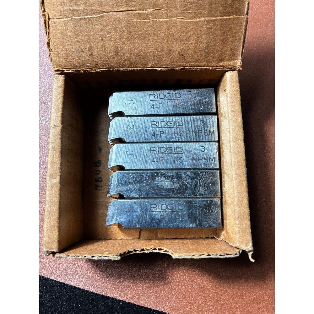 RIDGID 3" 4PJ NPSM HS Alloy Steel Pipe Dies 46737 SET OF 5